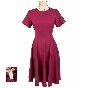 BELLE POGUE NWT Maroon Keyhole Rockabilly Dress